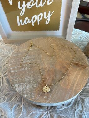 Pilgrim Valkyrie Gold Tone Snake Coin Necklace | Be Strong Pendant